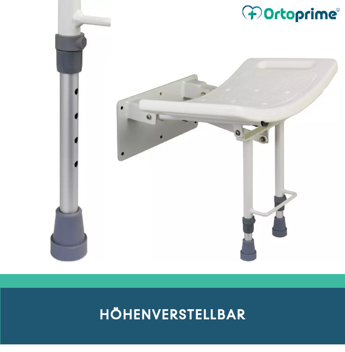 Faltklappbarer Duschsitz mit Wandhalterung