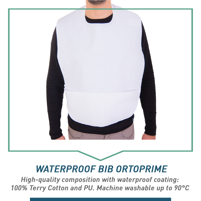 Wasserdichte Erwachsenen-Lätzchen aus Frottee | Packung mit 3 Einheiten