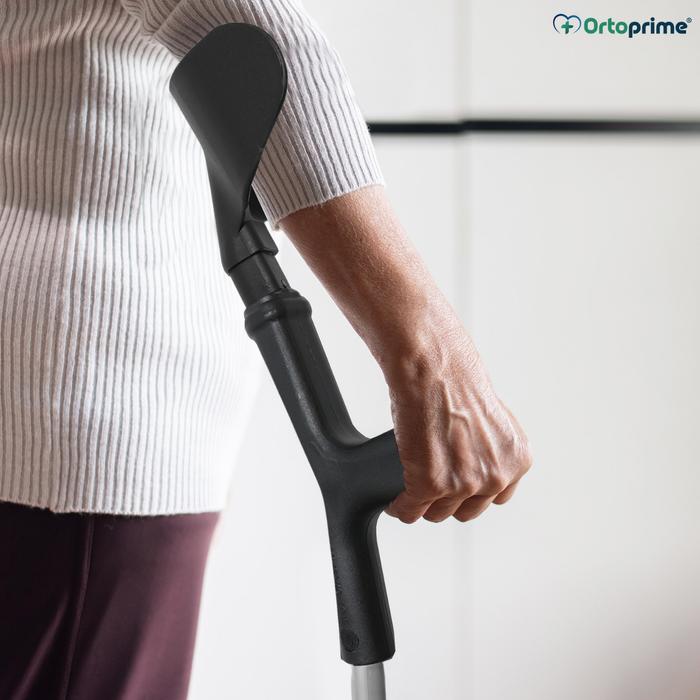 Pack 2 Höhenverstellbare orthopädische Gehhilfen | Duo Unterarmstützen