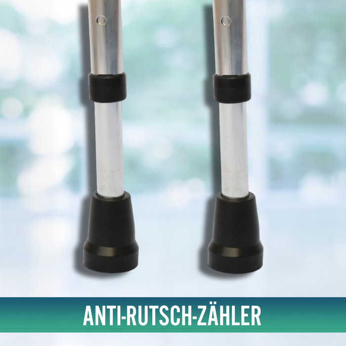 Pack 2 Höhenverstellbare orthopädische Gehhilfen | Duo Unterarmstützen