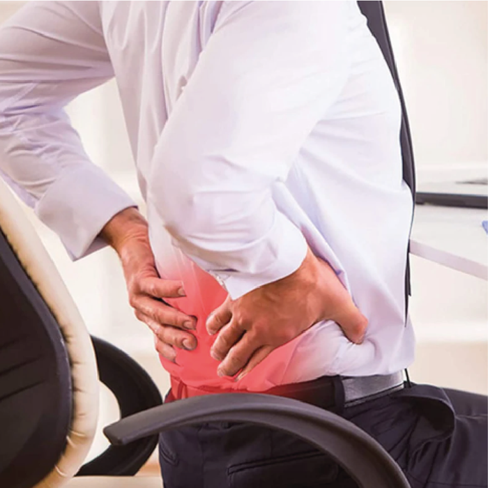 Viskoelastisches Lendenkissen mit Stuhlhülle | Anatomisch