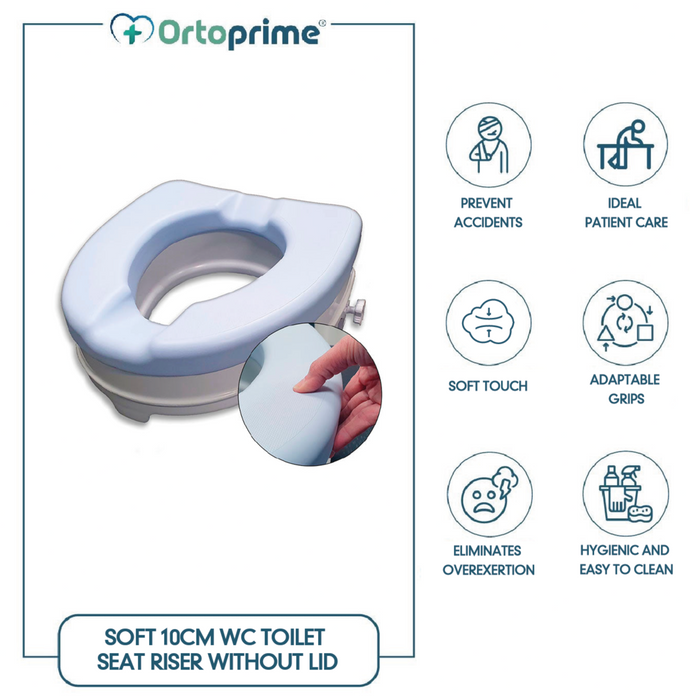 WC-Sitzerhöhung 10 cm ohne Deckel für Erwachsene