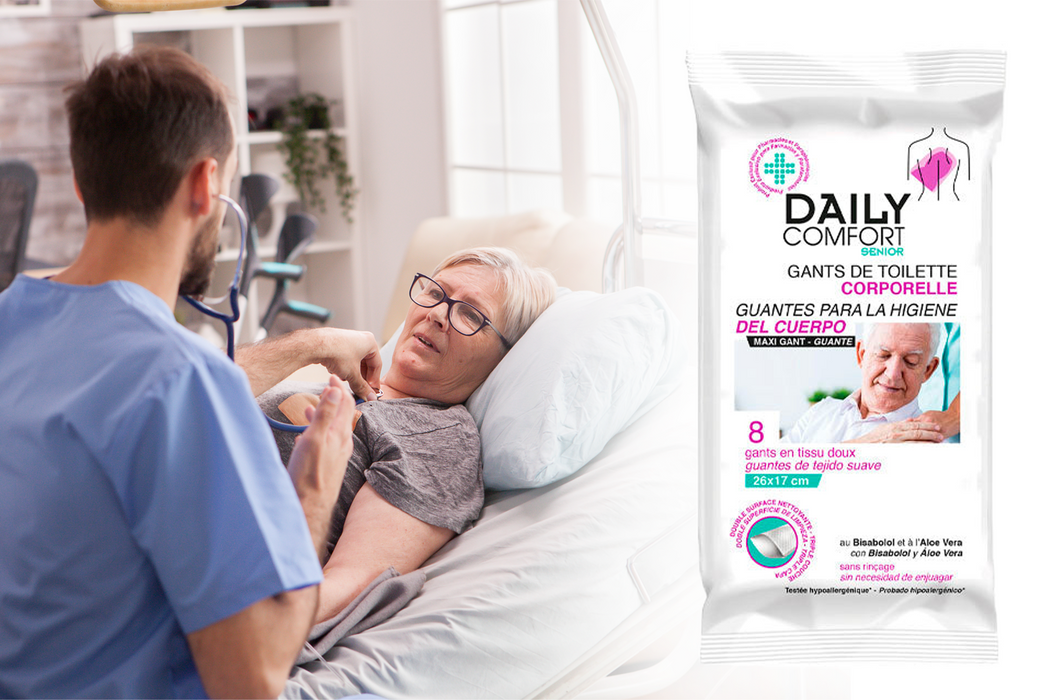 Körperhygienehandschuhe mit Aloe Vera | 8 Stück