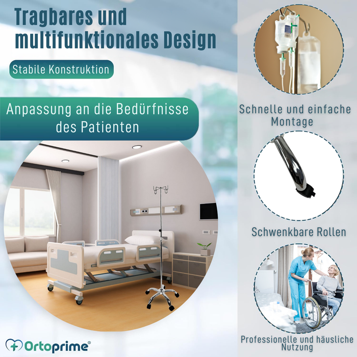 Infusionsständer auf Rollen | Professionellen und Häuslichen Gebrauch