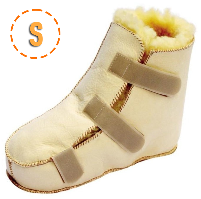 Lammfell Premium Anti-Decubitus Stiefel - Linker Fuß