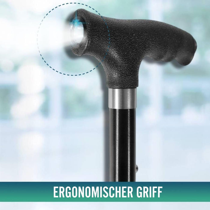 Faltbarer Gehstock für Senioren mit LED-Licht