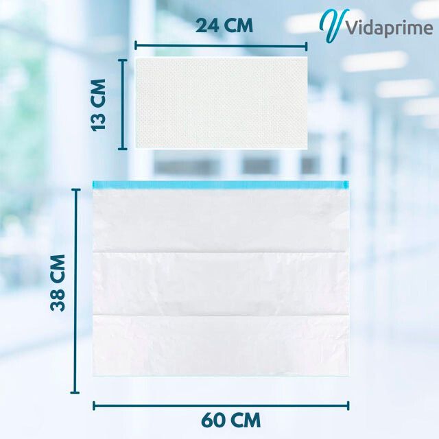 Einweg-Toilettenbeutel mit Pads und Griffen | Pack 50