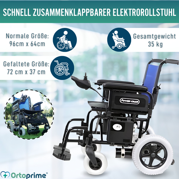 Elektrischer Rollstuhl | Schnelles Faltmechanismus