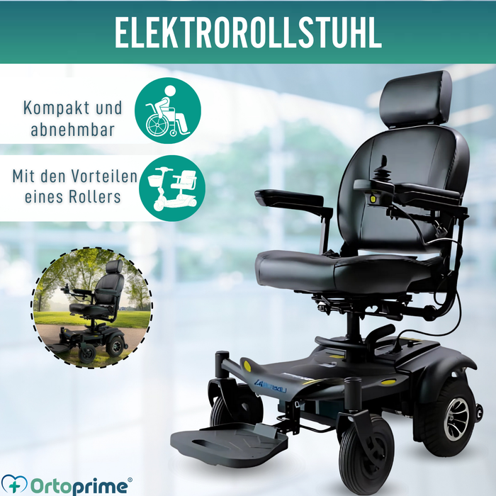 Elektrischer Rollstuhl Demontierbar mit Digitalem Joystick