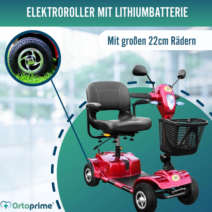 Elektrischer Rollstuhl | Doppeltes Federungssystem