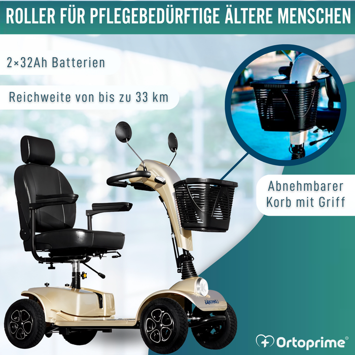 Hochwertiger Elektroroller für Erwachsene | 4 Räder