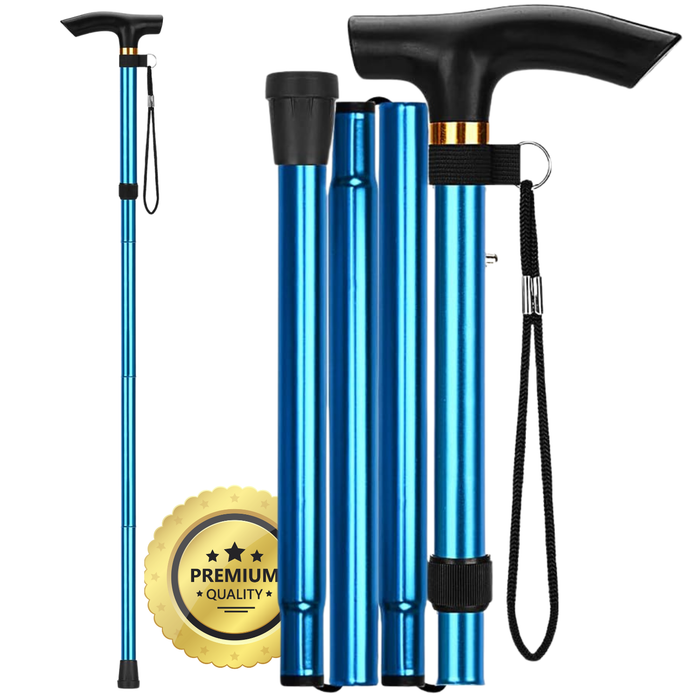 Faltstock zusammenklappbar und verlängerbar | Blauer Stock