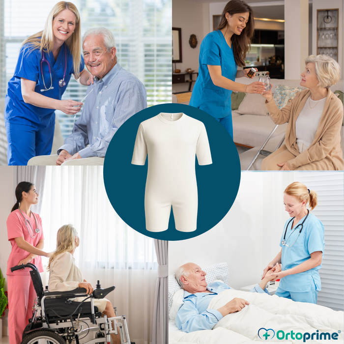 Inkontinenz-Pyjama Kurzarm Unisex | Erwachsenen