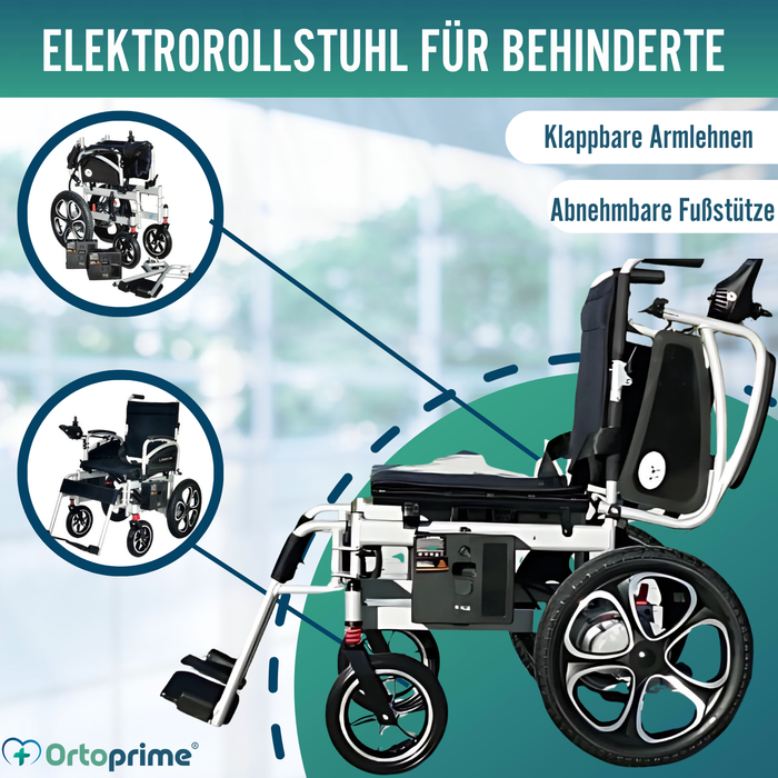 Klappbarer Elektrischer Rollstuhl mit Gelbatterien | 5 Gänge