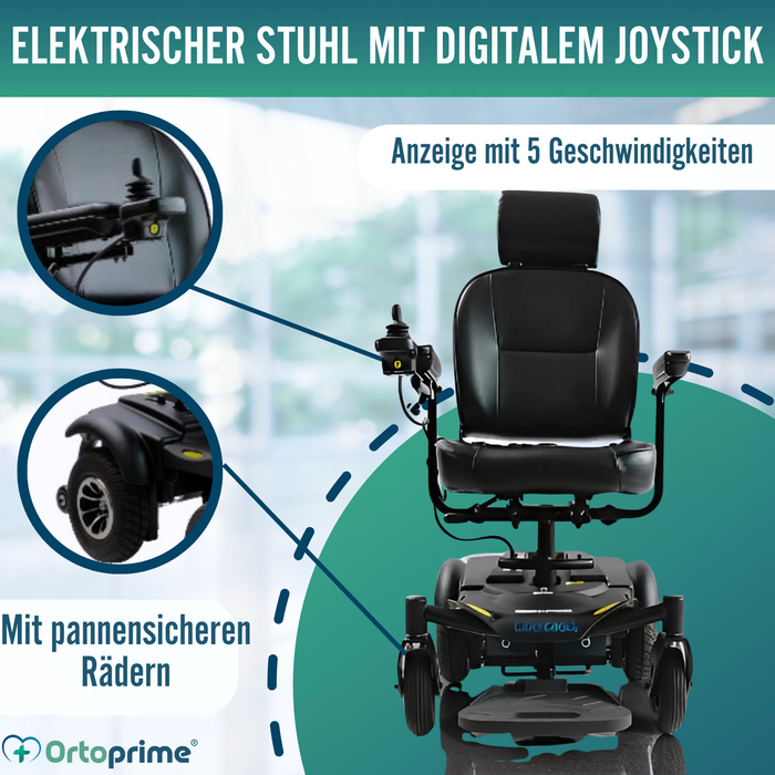 Elektrischer Rollstuhl Demontierbar mit Digitalem Joystick