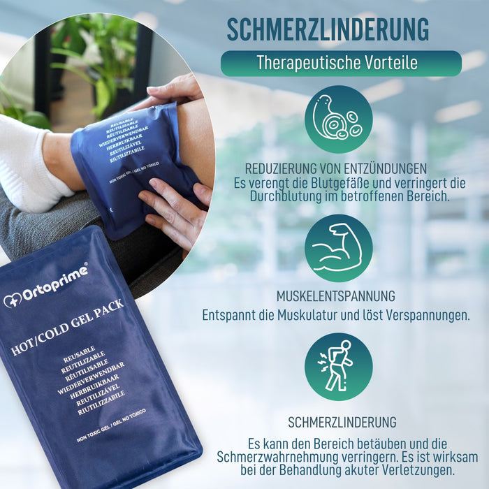 Wiederverwendbare Kalt- und Warmgelbeutel | Packung mit 2 Stück