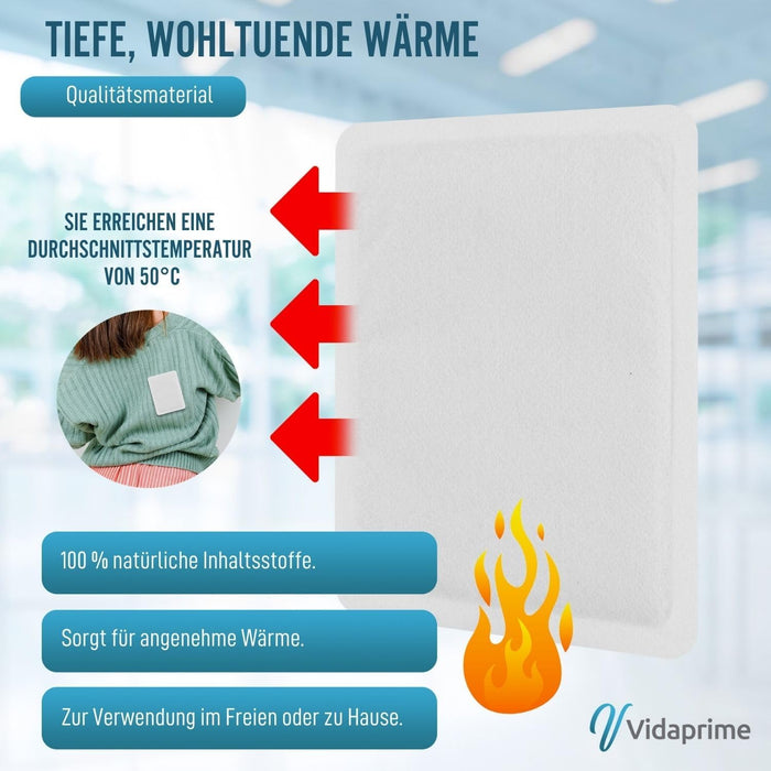 Wärmepflaster für Rücken Nacken | Packung mit 10 Stück