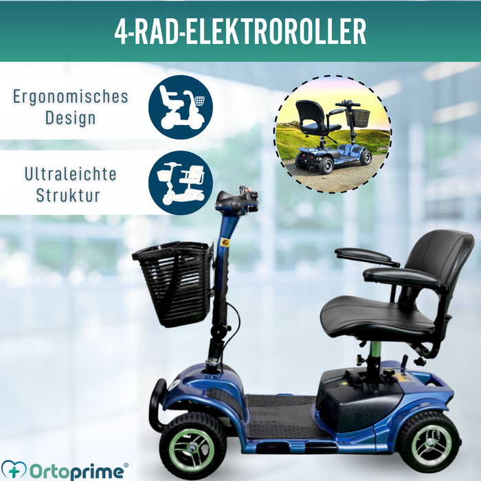 Scooter für eingeschränkte Mobilität abnehmbar | 4 Räder