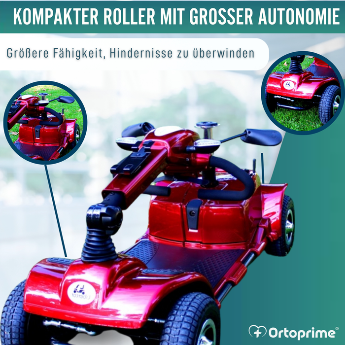 Elektrischer Rollstuhl | Doppeltes Federungssystem