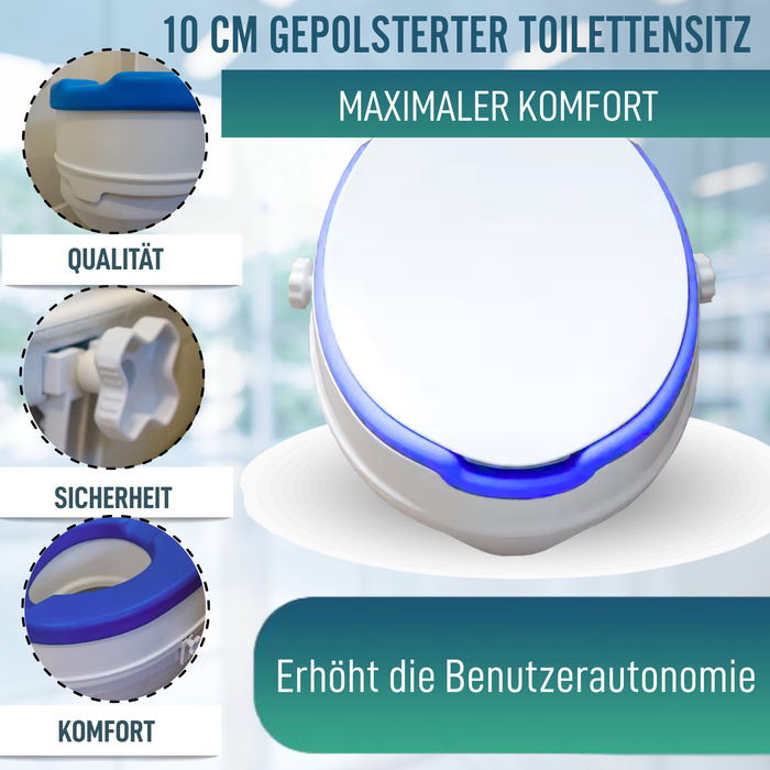WC-Erhöher Erwachsene 10cm Gepolstert | Universal WC-Erhöher