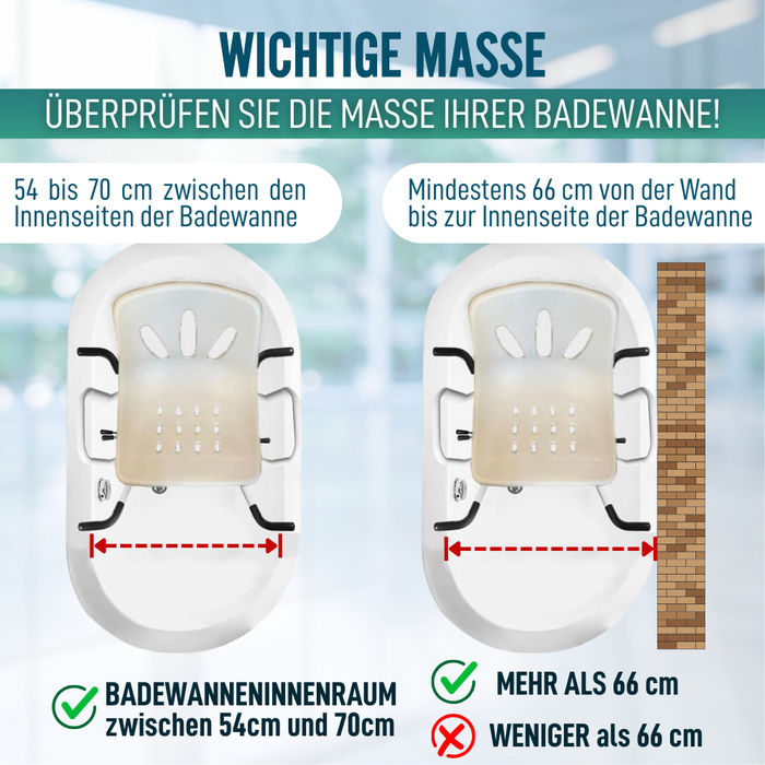 360º Drehbarer Komfort-Badewannensitz