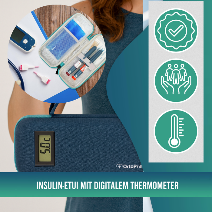 Insulinetui mit Thermometer | Kühltasche für Diabetiker
