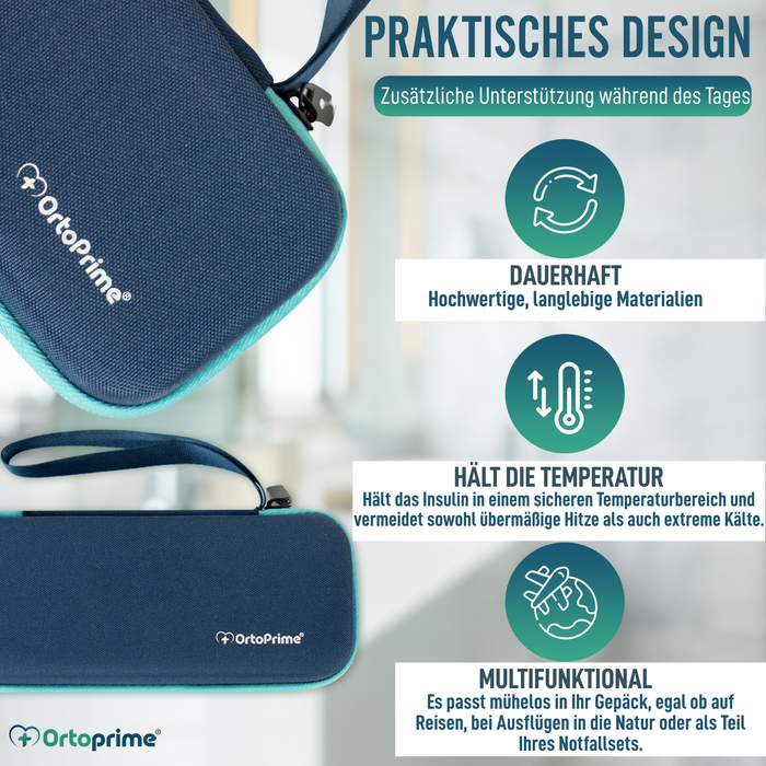Insulinetui mit Thermometer | Kühltasche für Diabetiker
