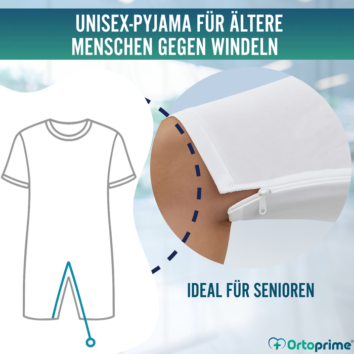 Inkontinenz-Pyjama Kurzarm Unisex | Erwachsenen
