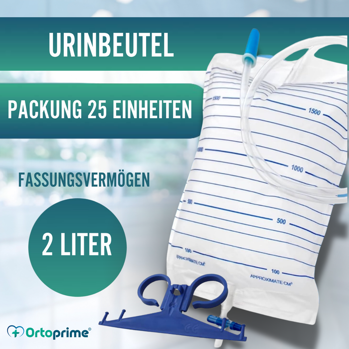 Urinbeutel 2L für Männer und Frauen | Packung mit 25 Stück