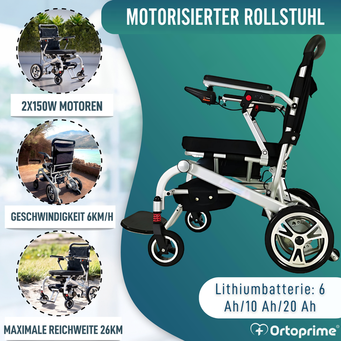 Ultraleichter Kompakter Elektro-Rollstuhl mit Lithium-Akku