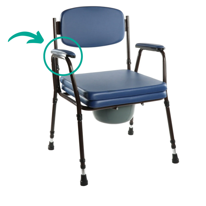 Armlehne für WC, gepolstert