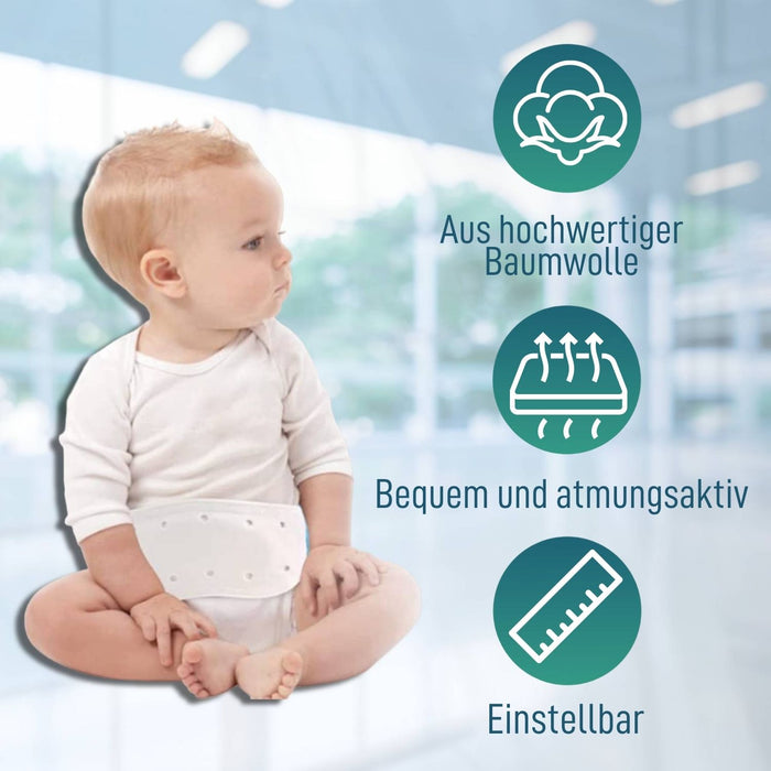 Nabelbruchgürtel für Babys mit 3 Polstern