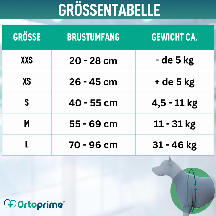 Hundegeschirr für Neurologische Rehabilitation | 5 Größen