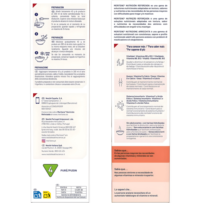 Meritene Getreide mit Proteinen für 13 Portionen | Multifrucht