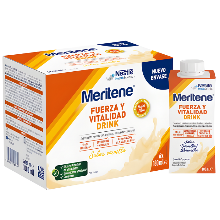 Meritene Pack 6 Flaschen Nahrungsergänzungsmittel | 2 Geschmacksrichtungen