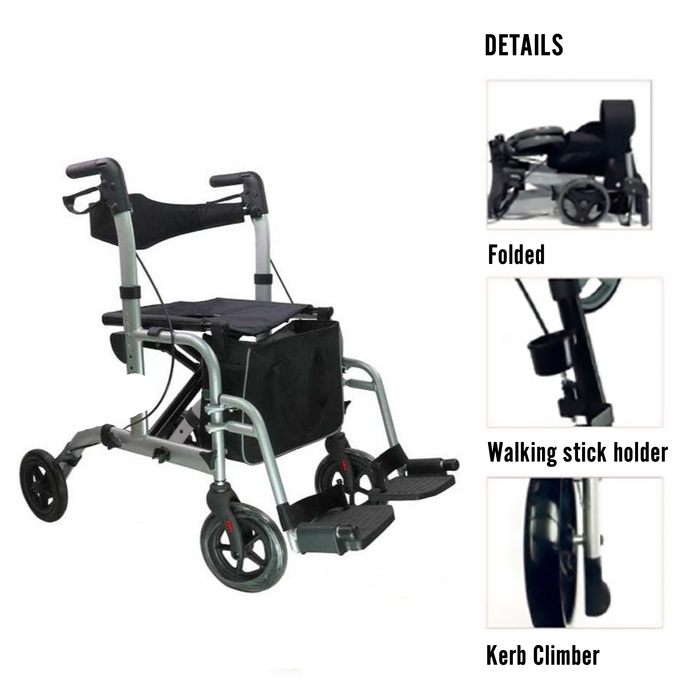 Rollator mit Sitz | Rollator + Rollstuhl