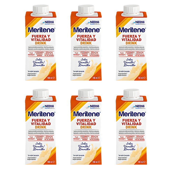 Meritene Pack 6 Flaschen Nahrungsergänzungsmittel | 2 Geschmacksrichtungen