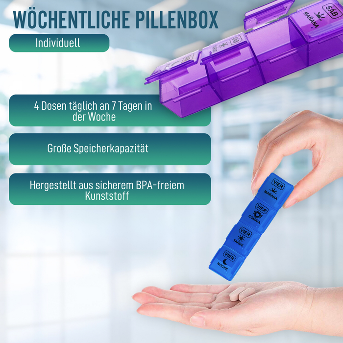 Wochenpillendose mit Etui