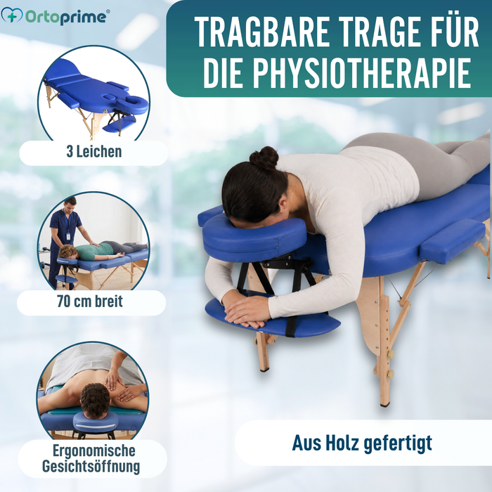 3-teilige klappbare Holz-Massageliege für Physiotherapie