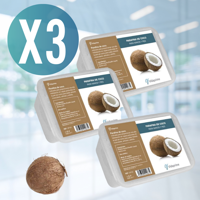 Antioxidatives Paraffinpaket für Hände und Füße 3000 ml | Kokosnuss