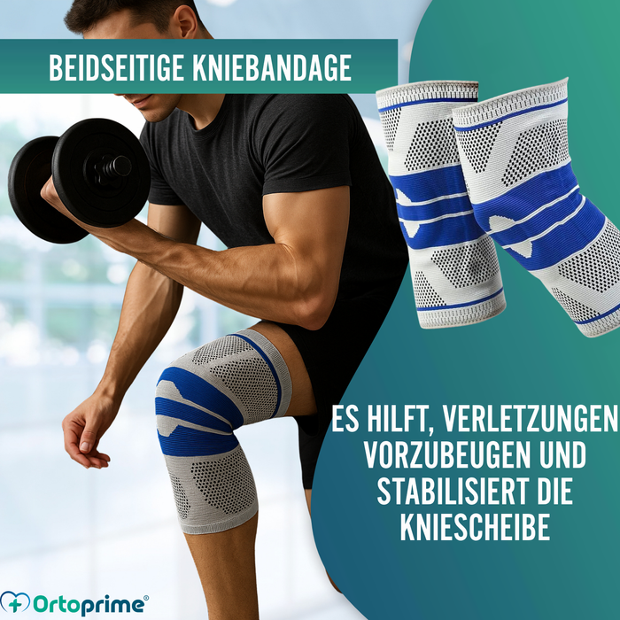 Verstellbare Kniebandage für Meniskus und Bänder mit Patellenschutz