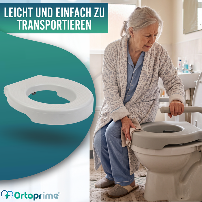 Weicher WC-Sitzerhöher 3 cm Grau