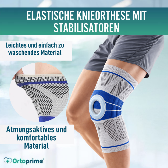 Verstellbare Kniebandage für Meniskus und Bänder mit Patellenschutz