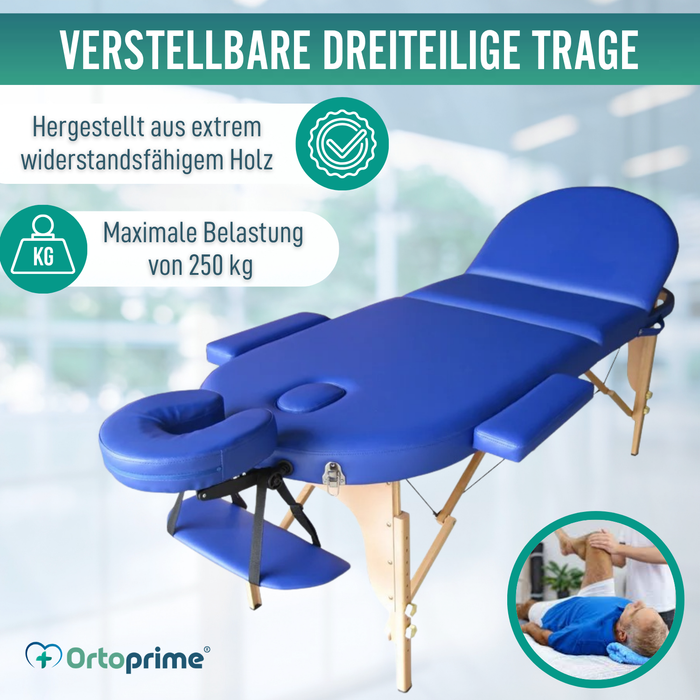 3-teilige klappbare Holz-Massageliege für Physiotherapie