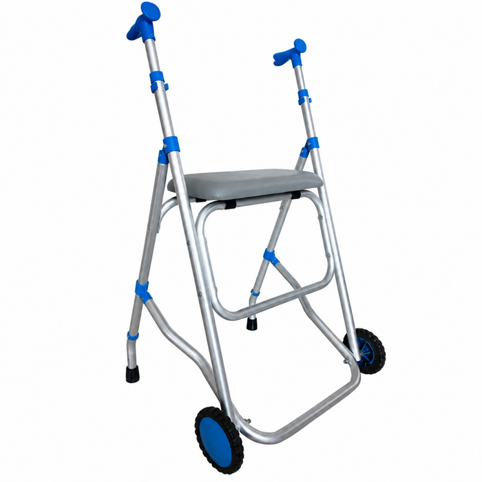 Faltbarer Aluminium-Gehwagen mit Sitz