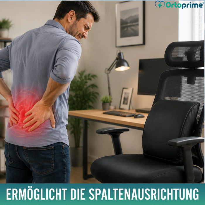 Lendenkissen aus viskoelastischem Schaumstoff | Schwarz