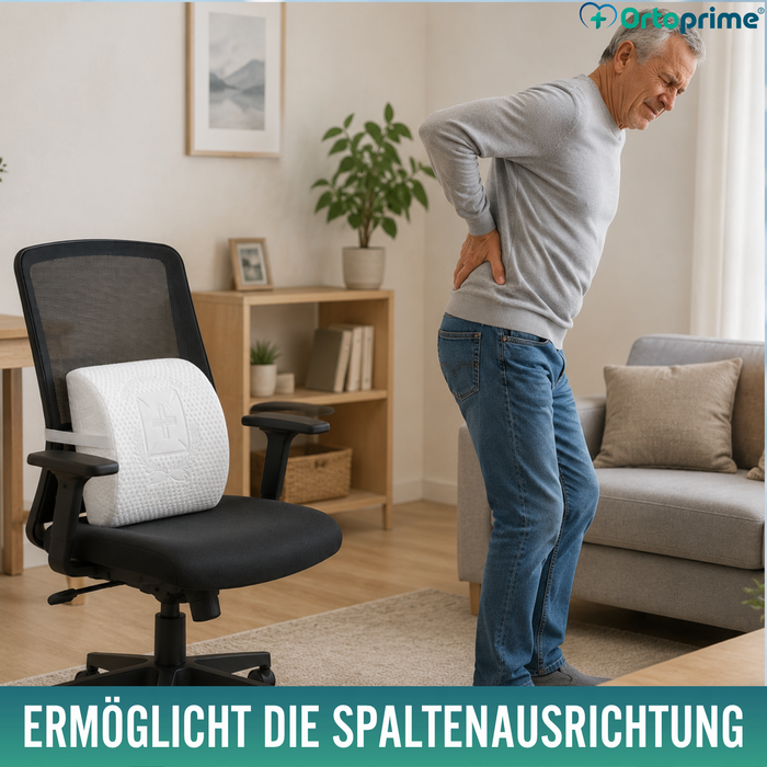 Lendenkissen aus viskoelastischem Schaumstoff | Weiß