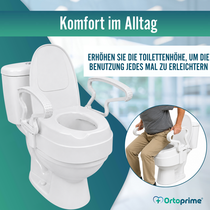 WC-Sitzerhöhung 3-fach Verstellbar | Mit Deckel