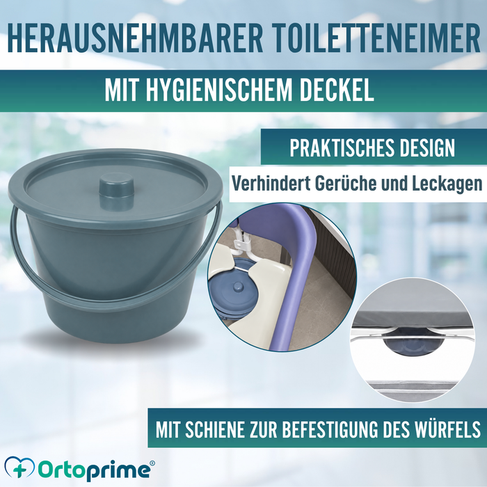 3-in-1 Transferstuhl | Höhenverstellbarer Toilettenstuhl