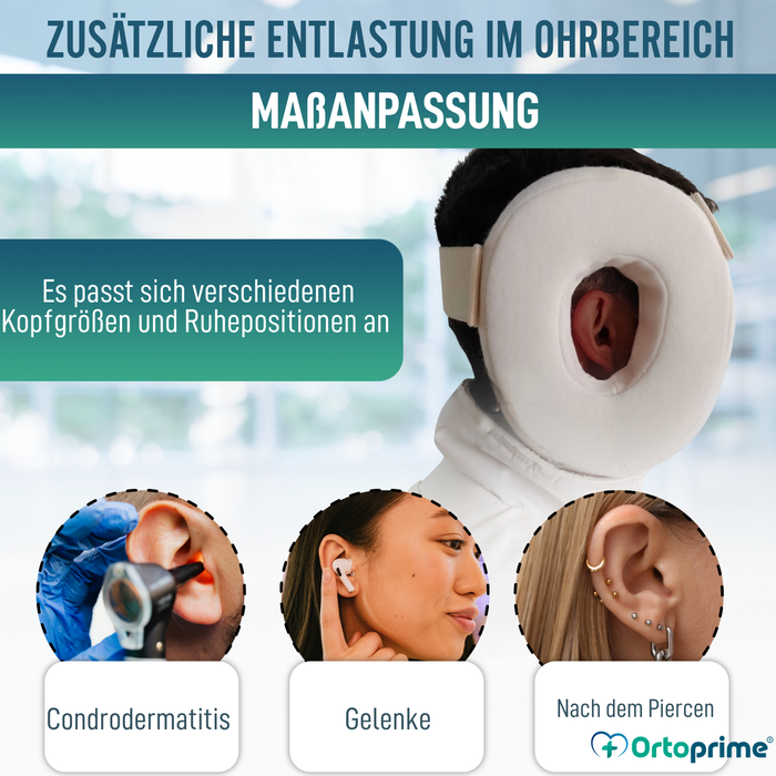 Antidekubitus Ohrkissen mit Aussparung Verstellbar